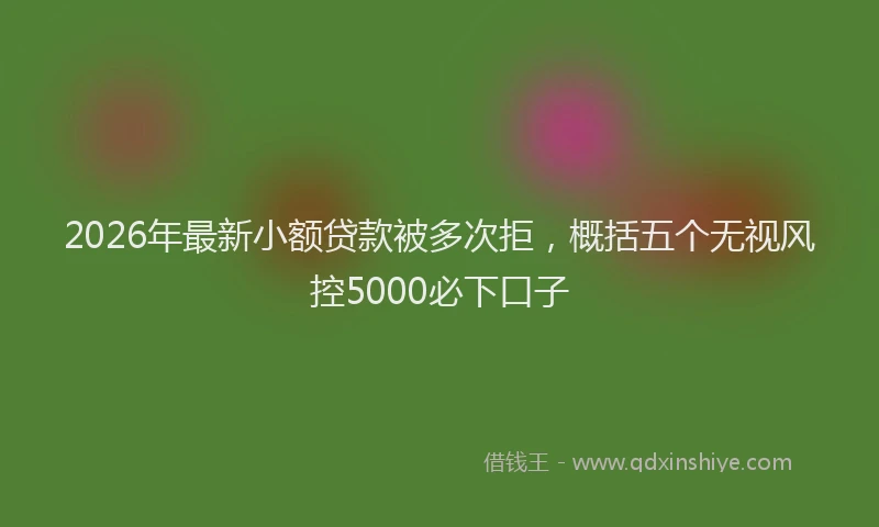 2026年最新小额贷款被多次拒，概括五个无视风控5000必下口子
