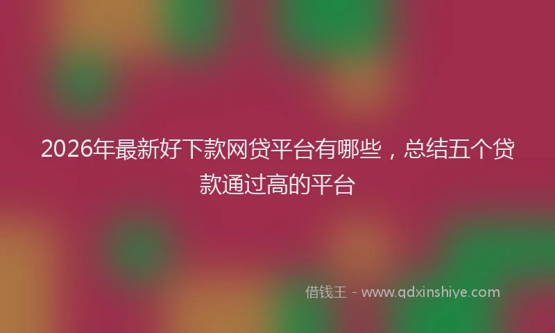 2026年最新好下款网贷平台有哪些，总结五个贷款通过高的平台