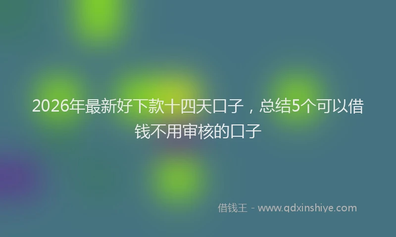 2026年最新好下款十四天口子，总结5个可以借钱不用审核的口子