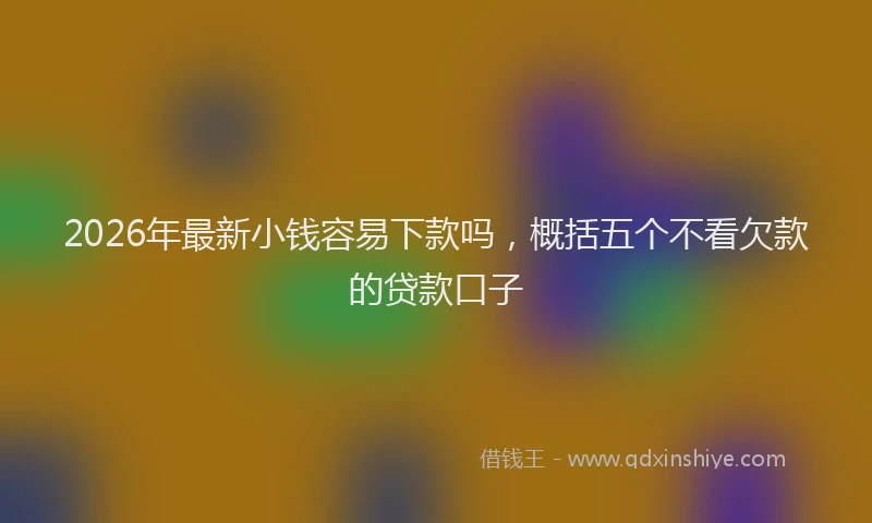 2026年最新小钱容易下款吗，概括五个不看欠款的贷款口子