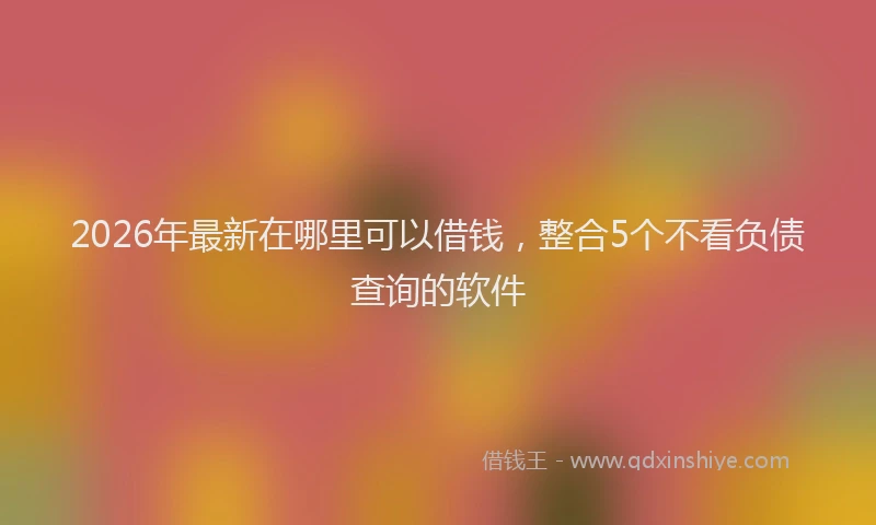 2026年最新在哪里可以借钱，整合5个不看负债查询的软件