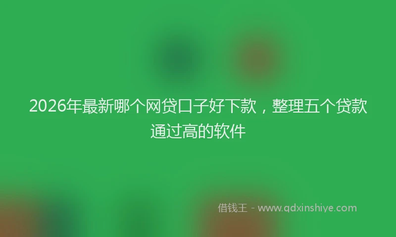 2026年最新哪个网贷口子好下款，整理五个贷款通过高的软件