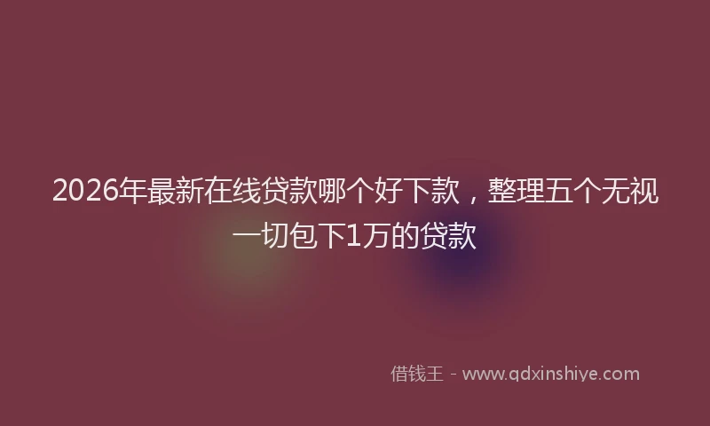 2026年最新在线贷款哪个好下款，整理五个无视一切包下1万的贷款