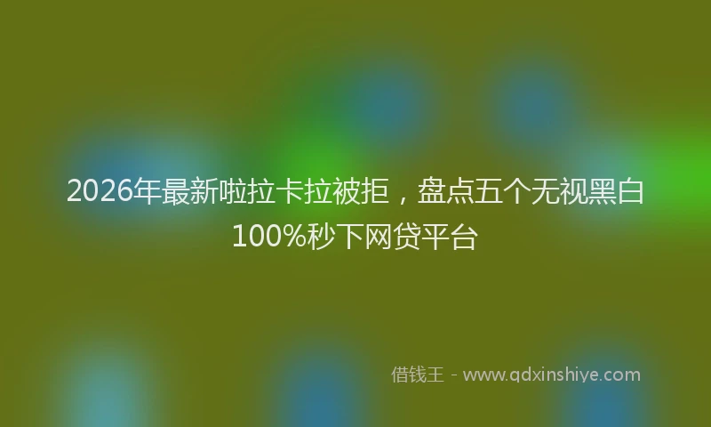 2026年最新啦拉卡拉被拒，盘点五个无视黑白100%秒下网贷平台
