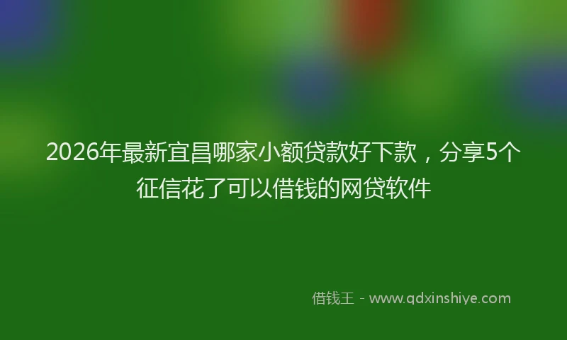 2026年最新宜昌哪家小额贷款好下款，分享5个征信花了可以借钱的网贷软件