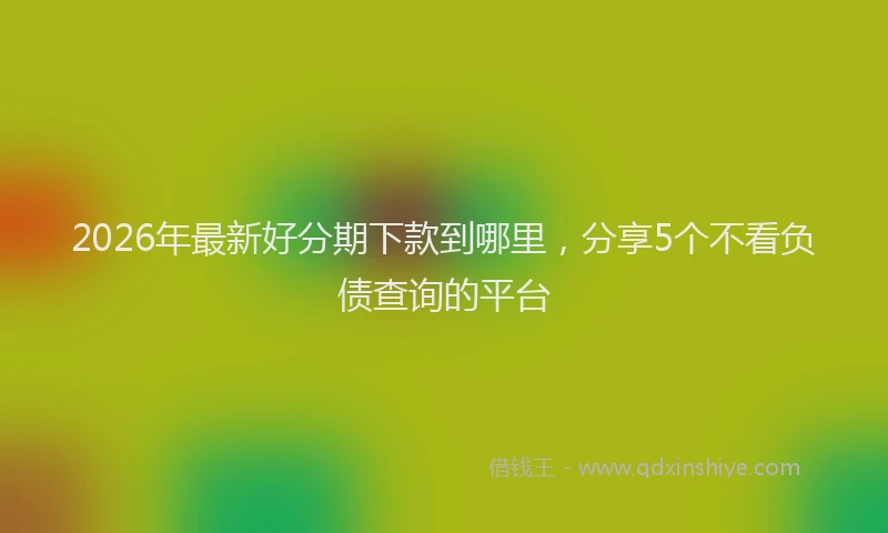 2026年最新好分期下款到哪里，分享5个不看负债查询的平台