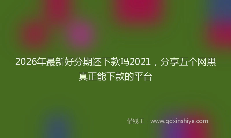 2026年最新好分期还下款吗2021，分享五个网黑真正能下款的平台