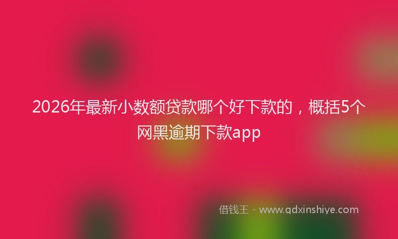 2026年最新小数额贷款哪个好下款的，概括5个网黑逾期下款app