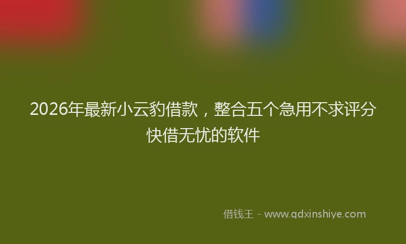 2026年最新小云豹借款，整合五个急用不求评分快借无忧的软件