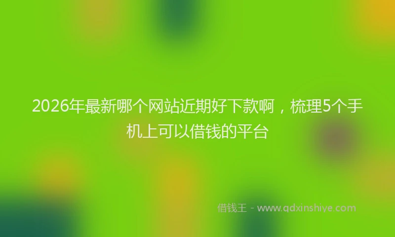 2026年最新哪个网站近期好下款啊，梳理5个手机上可以借钱的平台
