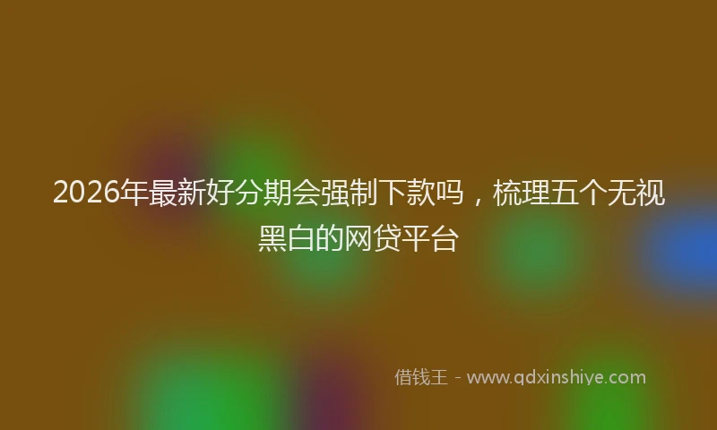 2026年最新好分期会强制下款吗，梳理五个无视黑白的网贷平台