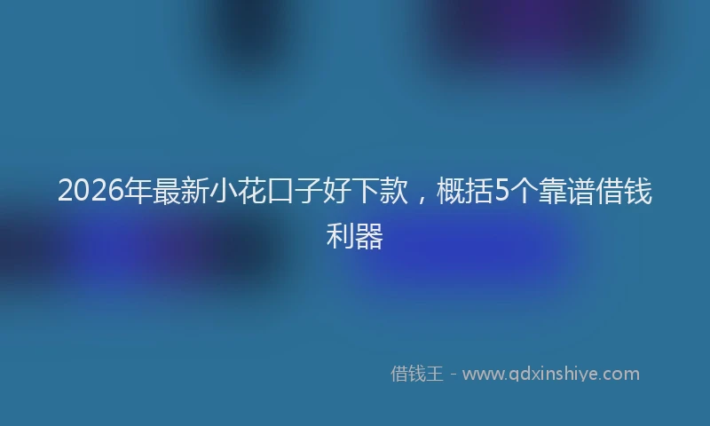 2026年最新小花口子好下款，概括5个靠谱借钱利器