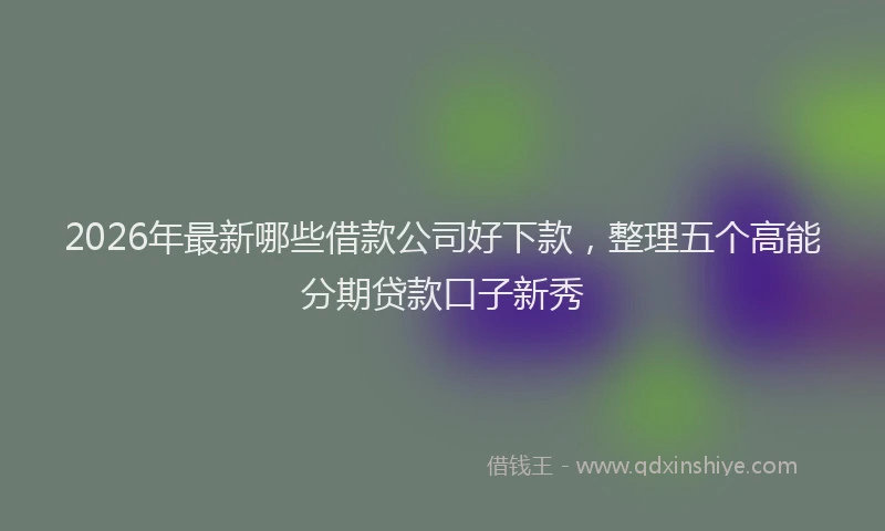 2026年最新哪些借款公司好下款，整理五个高能分期贷款口子新秀