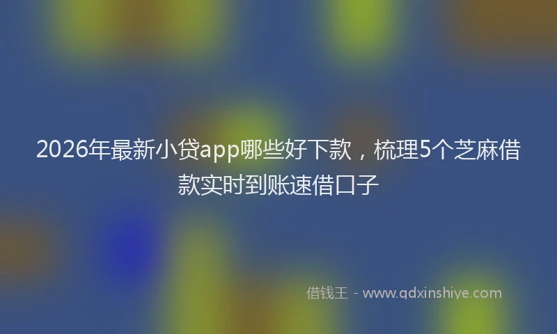 2026年最新小贷app哪些好下款，梳理5个芝麻借款实时到账速借口子