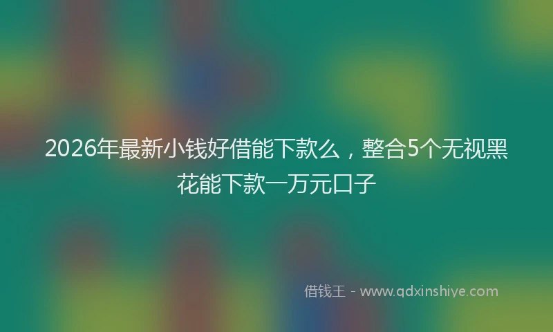 2026年最新小钱好借能下款么，整合5个无视黑花能下款一万元口子