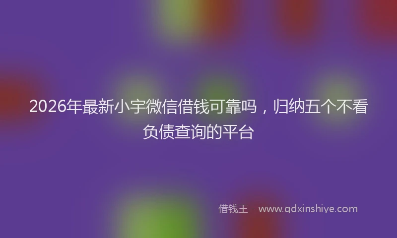2026年最新小宇微信借钱可靠吗，归纳五个不看负债查询的平台