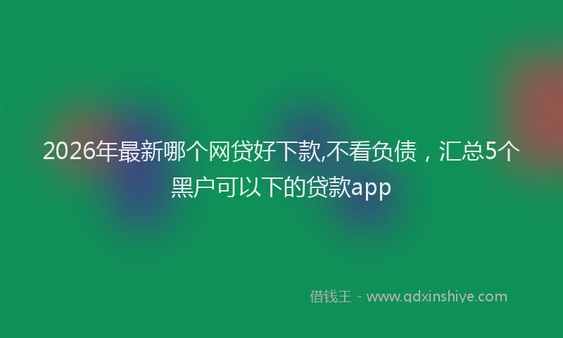 2026年最新哪个网贷好下款,不看负债，汇总5个黑户可以下的贷款app
