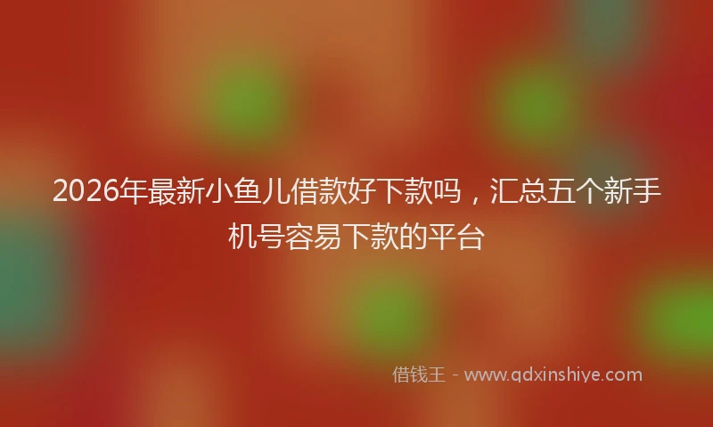 2026年最新小鱼儿借款好下款吗，汇总五个新手机号容易下款的平台