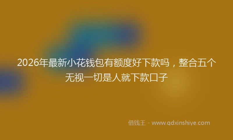 2026年最新小花钱包有额度好下款吗，整合五个无视一切是人就下款口子