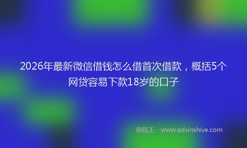 2026年最新微信借钱怎么借首次借款，概括5个网贷容易下款18岁的口子