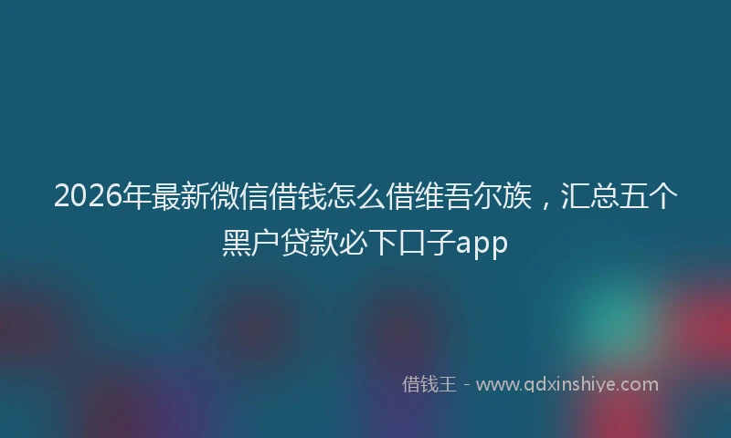 2026年最新微信借钱怎么借维吾尔族，汇总五个黑户贷款必下口子app