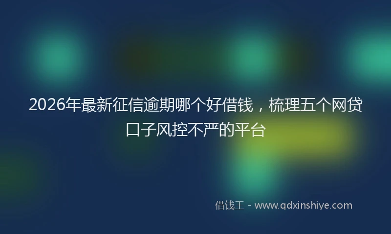 2026年最新征信逾期哪个好借钱，梳理五个网贷口子风控不严的平台