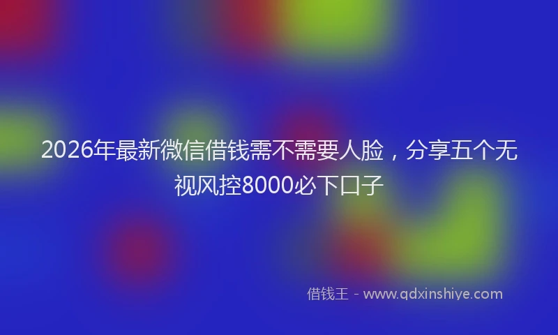 2026年最新微信借钱需不需要人脸，分享五个无视风控8000必下口子