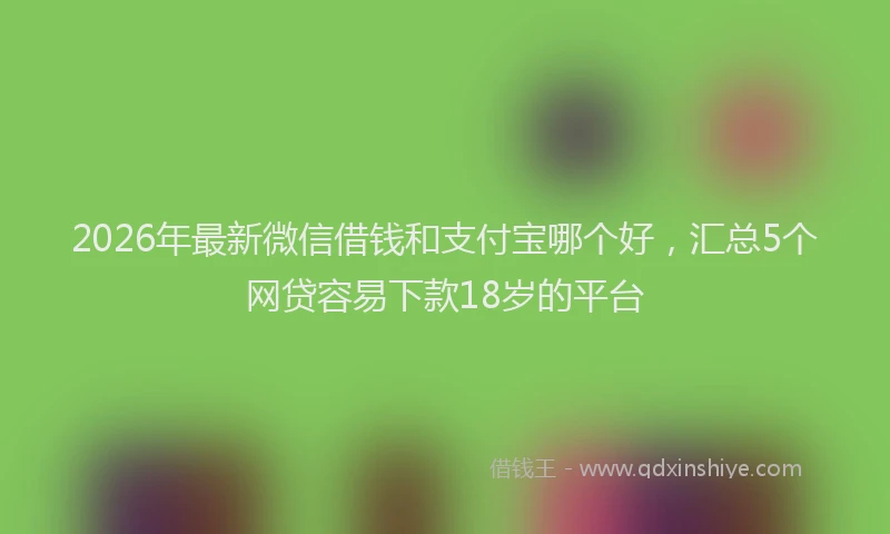 2026年最新微信借钱和支付宝哪个好，汇总5个网贷容易下款18岁的平台