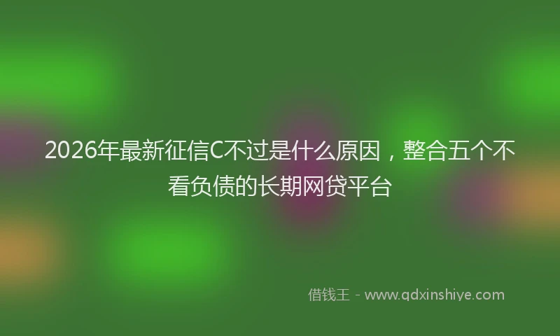 2026年最新征信C不过是什么原因，整合五个不看负债的长期网贷平台