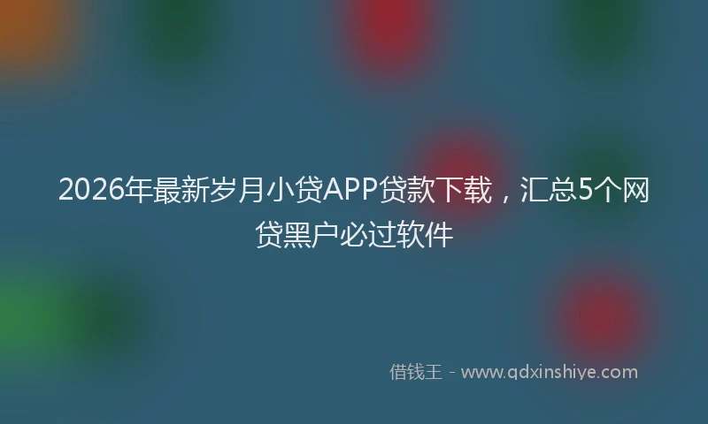2026年最新岁月小贷APP贷款下载，汇总5个网贷黑户必过软件