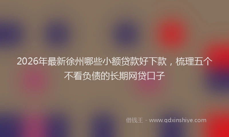 2026年最新徐州哪些小额贷款好下款，梳理五个不看负债的长期网贷口子