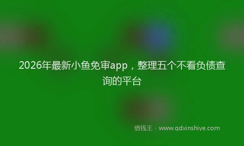 2026年最新小鱼免审app，整理五个不看负债查询的平台