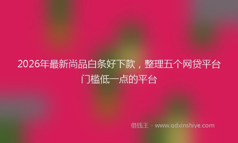 2026年最新尚品白条好下款，整理五个网贷平台门槛低一点的平台