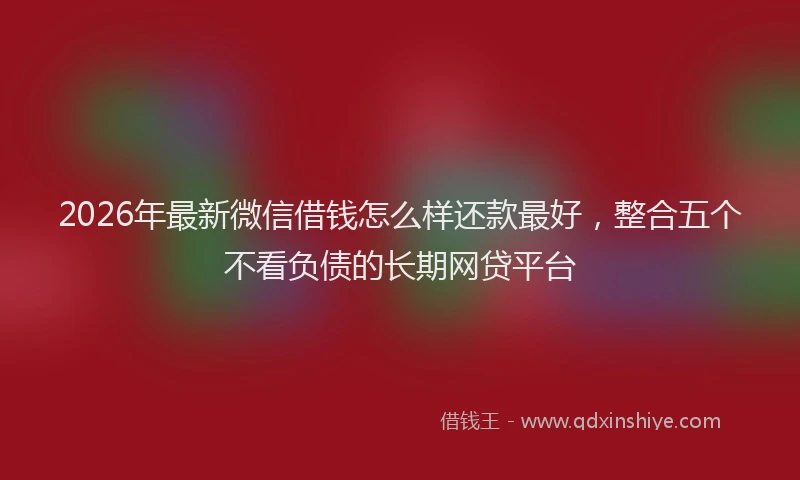 2026年最新微信借钱怎么样还款最好，整合五个不看负债的长期网贷平台