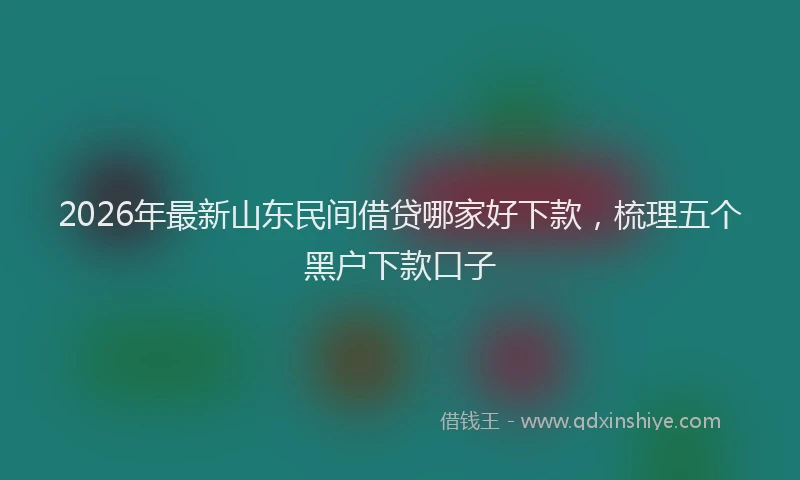 2026年最新山东民间借贷哪家好下款，梳理五个黑户下款口子