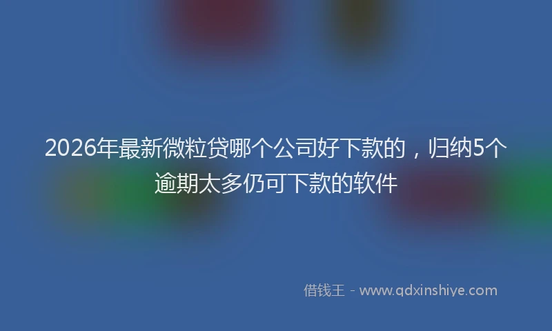 2026年最新微粒贷哪个公司好下款的，归纳5个逾期太多仍可下款的软件