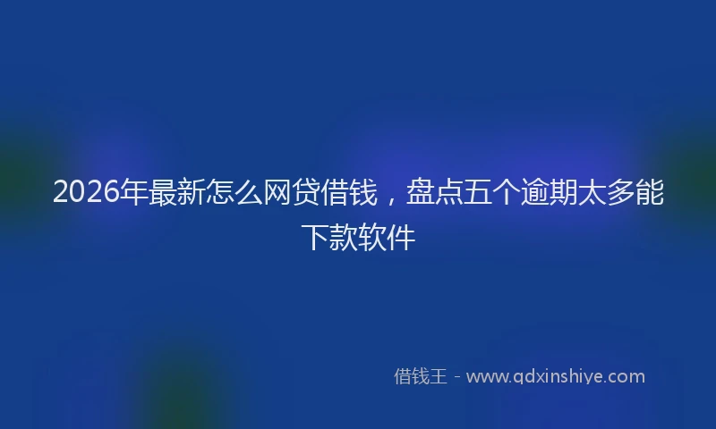 2026年最新怎么网贷借钱，盘点五个逾期太多能下款软件