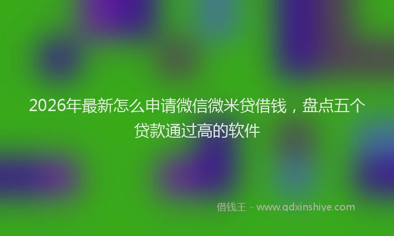 2026年最新怎么申请微信微米贷借钱，盘点五个贷款通过高的软件