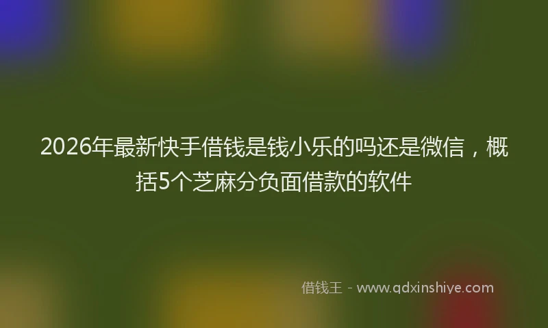 2026年最新快手借钱是钱小乐的吗还是微信，概括5个芝麻分负面借款的软件