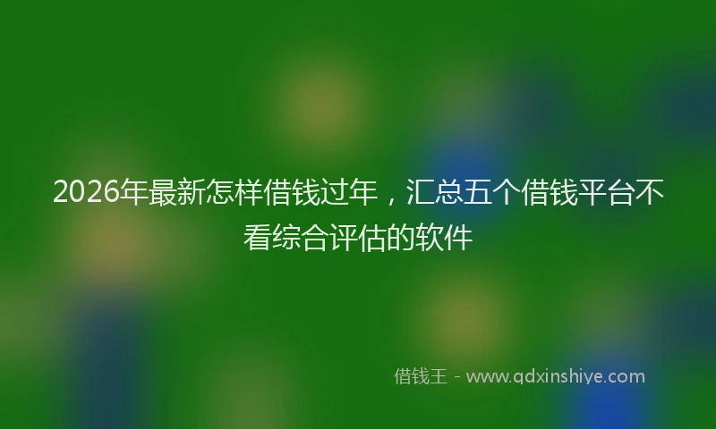 2026年最新怎样借钱过年,汇总五个借钱平台不看综合评估的软件