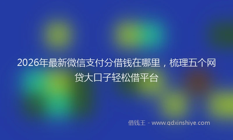 2026年最新微信支付分借钱在哪里，梳理五个网贷大口子轻松借平台