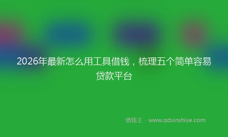 2026年最新怎么用工具借钱，梳理五个简单容易贷款平台