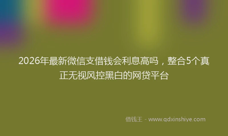 2026年最新微信支借钱会利息高吗，整合5个真正无视风控黑白的网贷平台