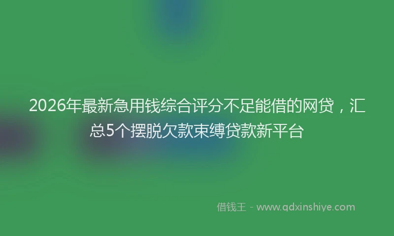2026年最新急用钱综合评分不足能借的网贷，汇总5个摆脱欠款束缚贷款新平台