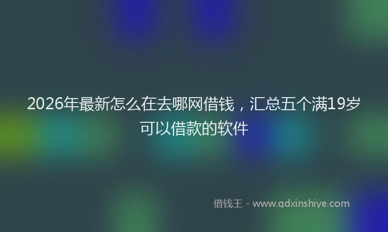 2026年最新怎么在去哪网借钱,汇总五个满19岁可以借款的软件