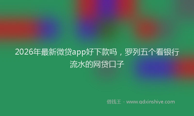 2026年最新微贷app好下款吗，罗列五个看银行流水的网贷口子