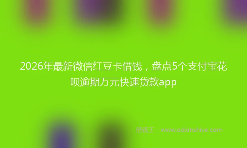 2026年最新微信红豆卡借钱，盘点5个支付宝花呗逾期万元快速贷款app