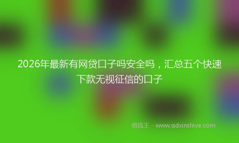 2026年最新有网贷口子吗安全吗，汇总五个快速下款无视征信的口子