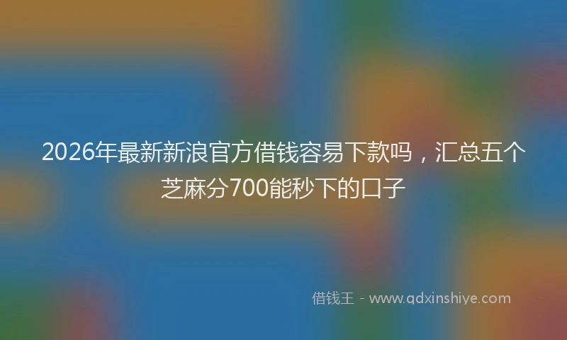2026年最新新浪官方借钱容易下款吗，汇总五个芝麻分700能秒下的口子