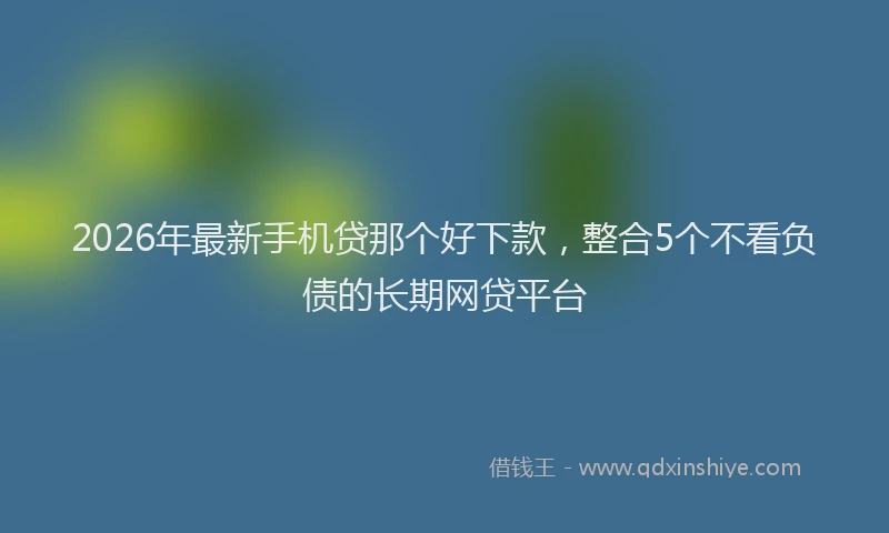 2026年最新手机贷那个好下款，整合5个不看负债的长期网贷平台